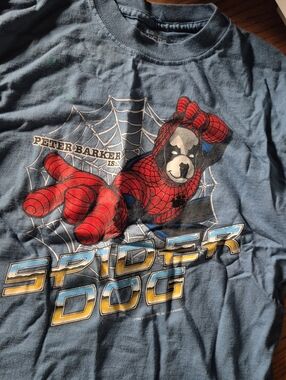 Vintage Big Dogs Blue Graphic Tee with Red & Yellow Accents